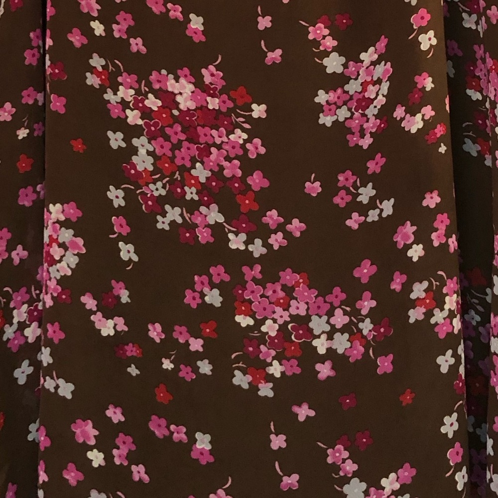 Vintage 90s Pink and Brown Flower Skirt